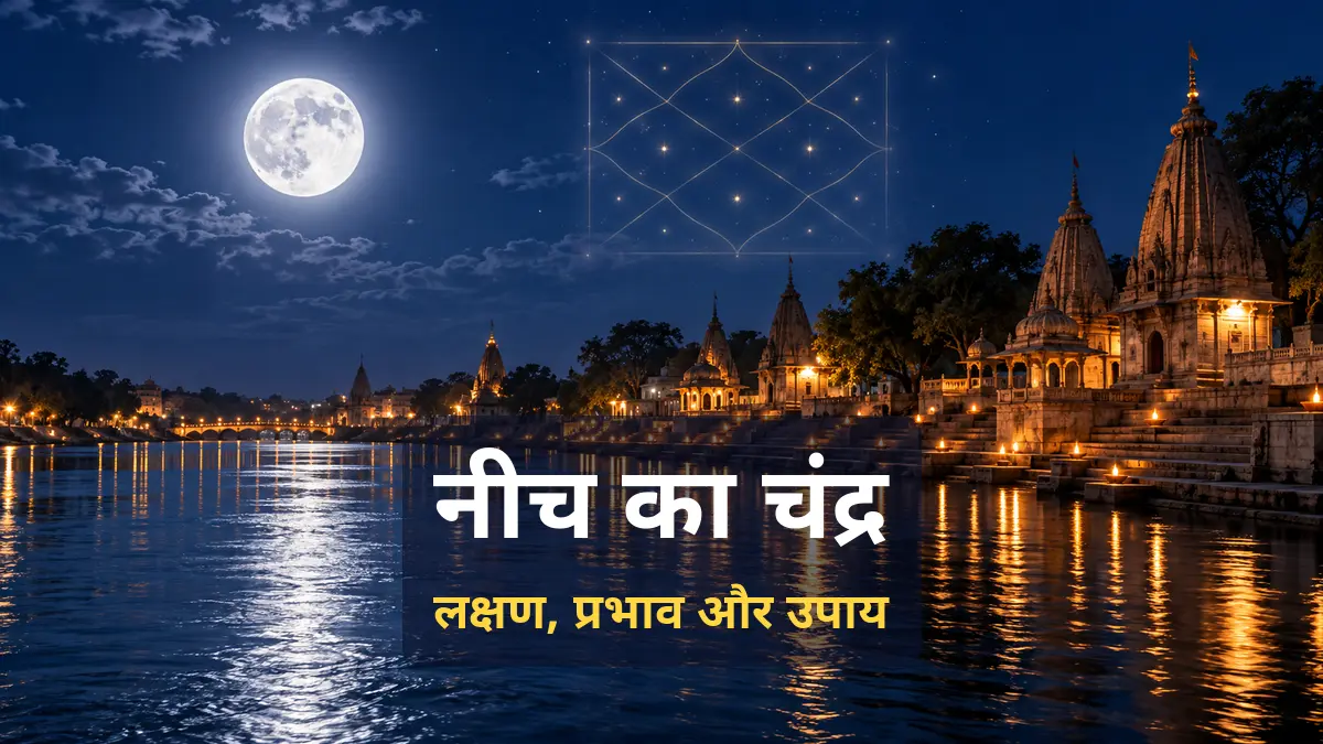 कुंडली में नीच का चंद्र के लक्षण और उपाय