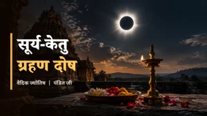 सूर्य केतु ग्रहण दोष - मंदिर के ऊपर सूर्य ग्रहण और पूजा का दीप
