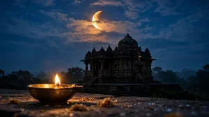 चंद्र केतु मातृ दोष — ग्रहण की छाया में चंद्रमा और माँ के साथ बच्चा